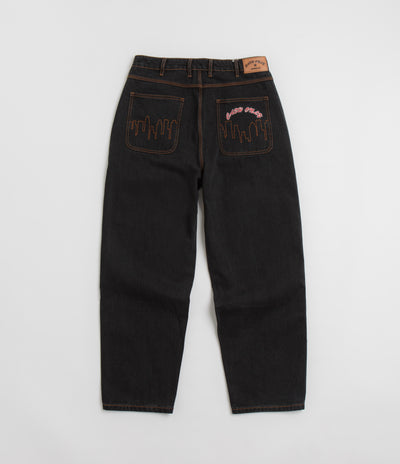 Cash Only Logo Baggy Jeans - Washed Black / Black