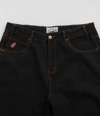 Cash Only Logo Baggy Jeans - Washed Black / Black