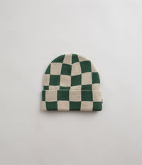 Civilist Checker Beanie - Creme Brulee / Duck Green