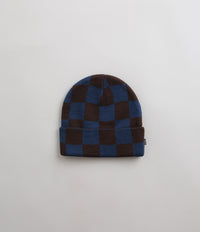 Civilist Checker Beanie - Shale / Maroccan Blue