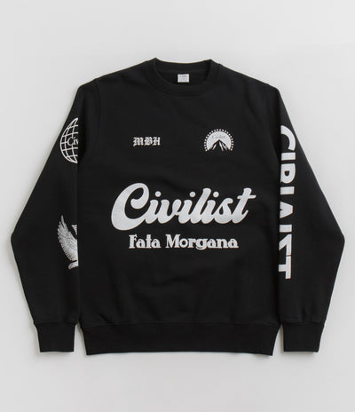 Civilist Fata Morgana Crewneck Sweatshirt - Black