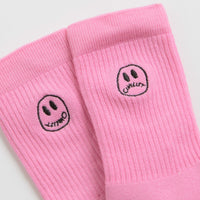 Civilist Mono Smiler Socks - Pink thumbnail