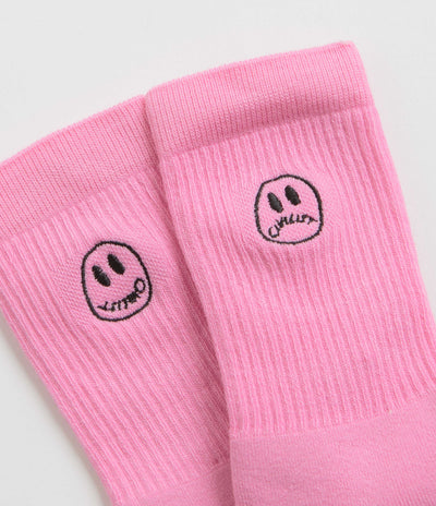 Civilist Mono Smiler Socks - Pink