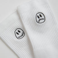 Civilist Mono Smiler Socks - White thumbnail