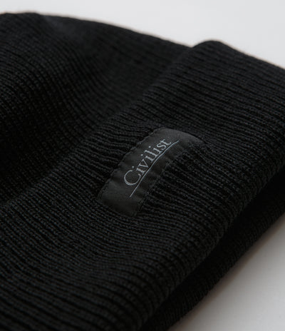 Civilist Schurwolle Beanie - Black