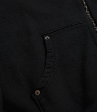 Civilist Studded Heavy Zip Hoodie - Black