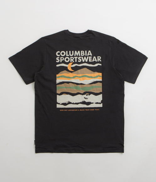 Columbia Explorers Canyon Back T-Shirt - Black / Torn Moonscape