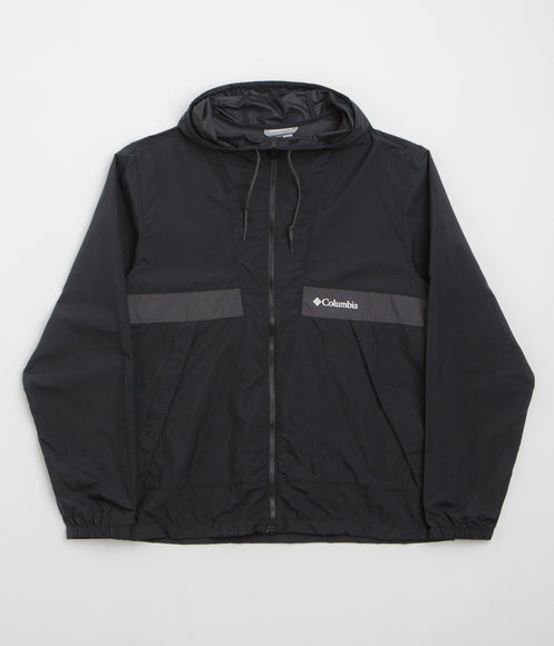 Columbia Spire Valley Hooded Windbreaker Jacket - Black / Shark