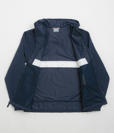 Columbia Spire Valley Hooded Windbreaker Jacket - Collegiate Navy / White