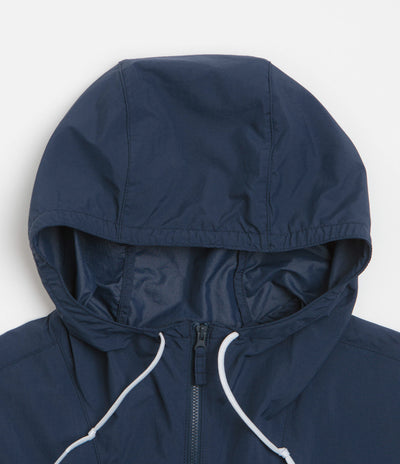 Columbia Spire Valley Hooded Windbreaker Jacket - Collegiate Navy / White