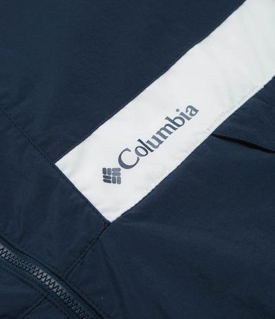 Columbia Spire Valley Hooded Windbreaker Jacket - Collegiate Navy / White