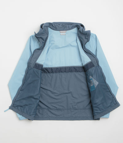 Columbia Spire Valley Hooded Windbreaker Jacket - Ripple Blue / Dark Mountain / Collegiate Navy