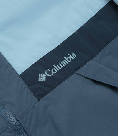 Columbia Spire Valley Hooded Windbreaker Jacket - Ripple Blue / Dark Mountain / Collegiate Navy