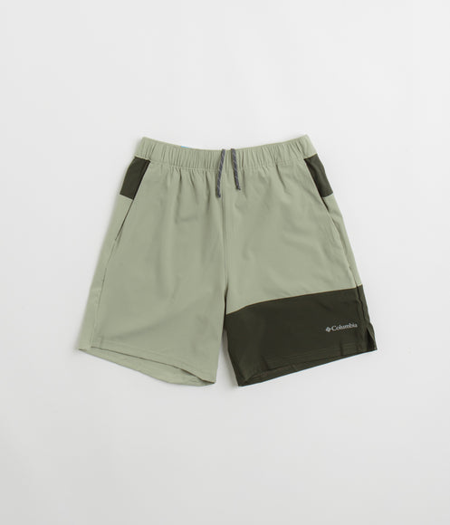 Columbia Hike Color Block Shorts - Safari / Greenscape