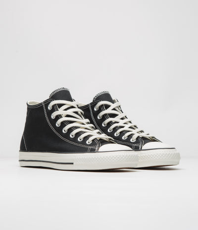 Converse Cons CTAS Pro Mid Cut Off Shoes - Black / Black / Egret