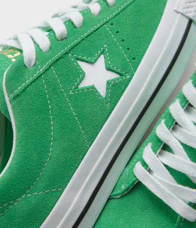 Converse Cons One Star Pro Ox Shoes - Apex Green / White / Black