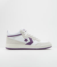 Converse Fastbreak Mid Shoes - White / Vaporous Grey / Purple