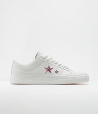 Converse x Turnstile One Star Pro Ox Shoes - White / Pink / White