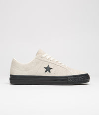 Converse One Star Pro Shaggy Suede Shoes - Egret / Egret / Black