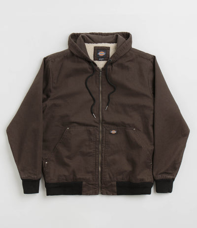 Dickies Hooded Duck Canvas Jacket - Dark Brown