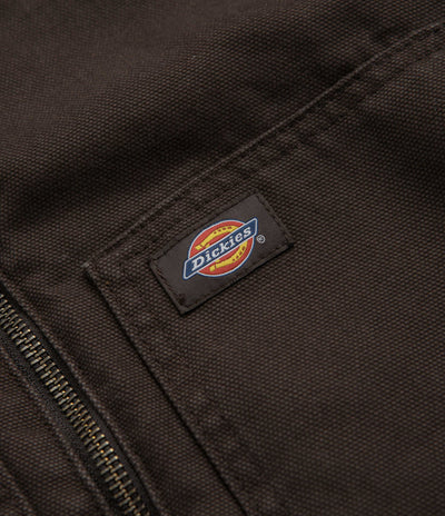 Dickies Hooded Duck Canvas Jacket - Dark Brown