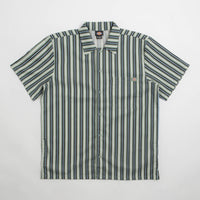 Dickies Multi Stripe Work Short Sleeve Shirt - Iceberg Green thumbnail