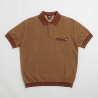 Dickies Rocky Knit Short Sleeve Polo Shirt - Oak Buff thumbnail