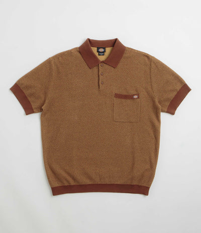 Dickies Rocky Knit Short Sleeve Polo Shirt - Oak Buff