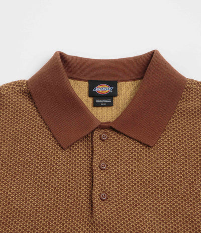 Dickies Rocky Knit Short Sleeve Polo Shirt - Oak Buff