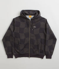 Dime Classic Checkmate Zip Hoodie - Charcoal