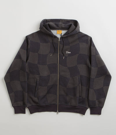 Dime Classic Checkmate Zip Hoodie - Charcoal