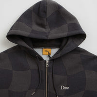 Dime Classic Checkmate Zip Hoodie - Charcoal thumbnail