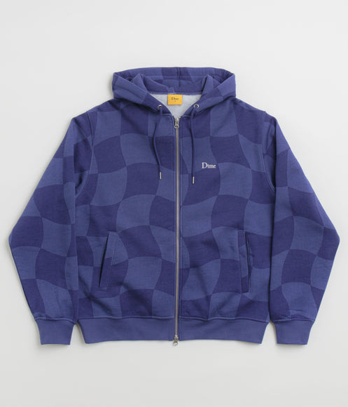 Dime Classic Checkmate Zip Hoodie - Navy