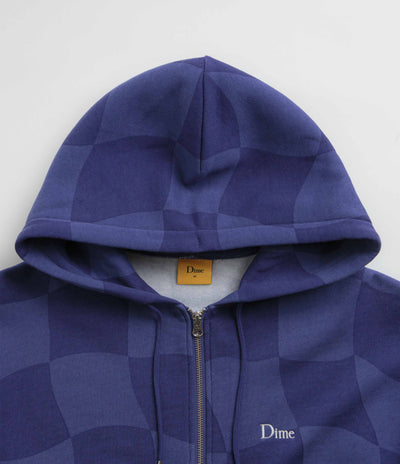 Dime Classic Checkmate Zip Hoodie - Navy