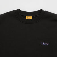 Dime Classic Small Logo Crewneck Sweatshirt - Black thumbnail