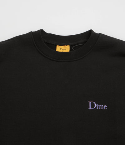 Dime Classic Small Logo Crewneck Sweatshirt - Black