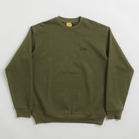 Dime Classic Small Logo Crewneck Sweatshirt - Dark Olive thumbnail