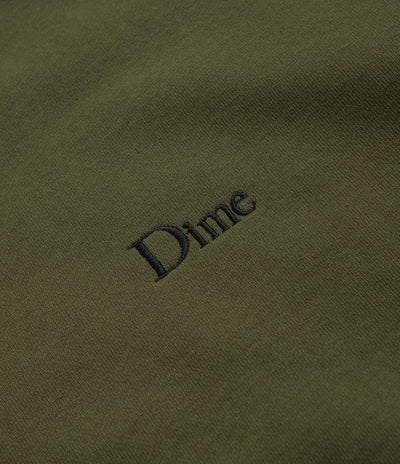 Dime Classic Small Logo Crewneck Sweatshirt - Dark Olive