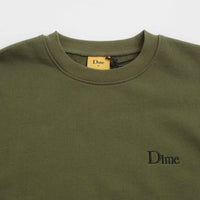 Dime Classic Small Logo Crewneck Sweatshirt - Dark Olive thumbnail