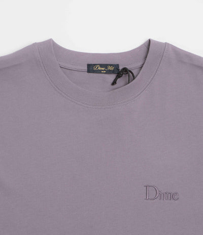 Dime Classic Small Logo T-Shirt - Plum Grey