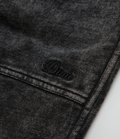 Dime Cyclone French Terry Shorts - Black Snow Washed