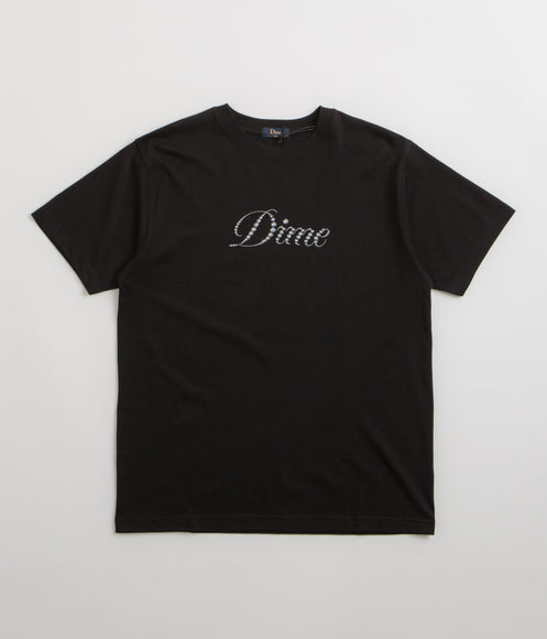 Dime Icy Cursive T-Shirt - Black