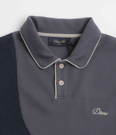 Dime Waffle Polo Shirt - Indigo