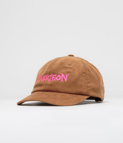 Dungeon Embroidered Logo Cap - Camel / Neon Pink