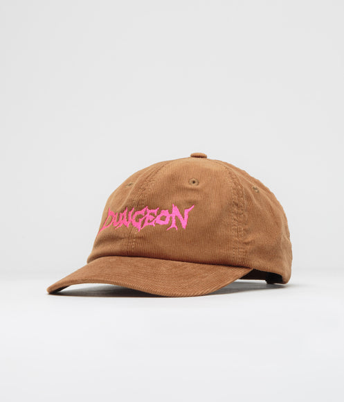 Dungeon Embroidered Logo Cap - Camel / Neon Pink