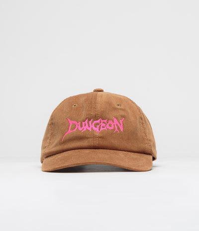 Dungeon Embroidered Logo Cap - Camel / Neon Pink