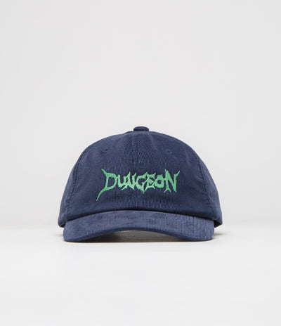 Dungeon Embroidered Logo Cap - Navy / Electric Green