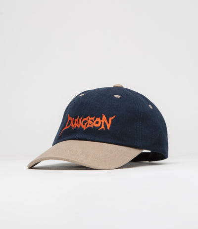 Dungeon Embroidered Logo Cap - Navy Taupe / Neon Orange