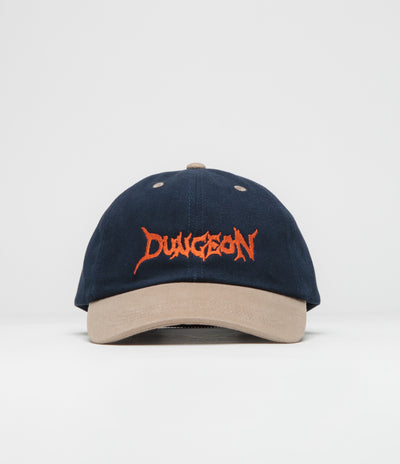 Dungeon Embroidered Logo Cap - Navy Taupe / Neon Orange