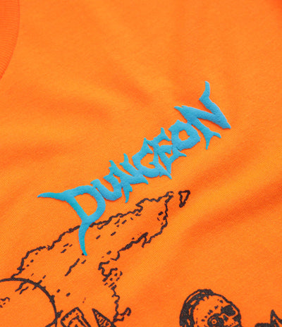 Dungeon Knight Castle Long Sleeve T-Shirt - Orange